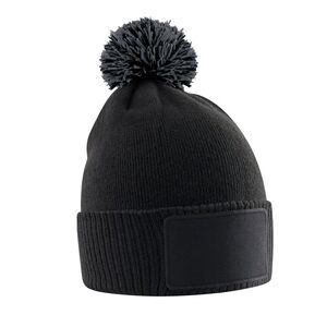 Beechfield Childrens/Kids Snowstar Beanie / Black/Graphite Grey